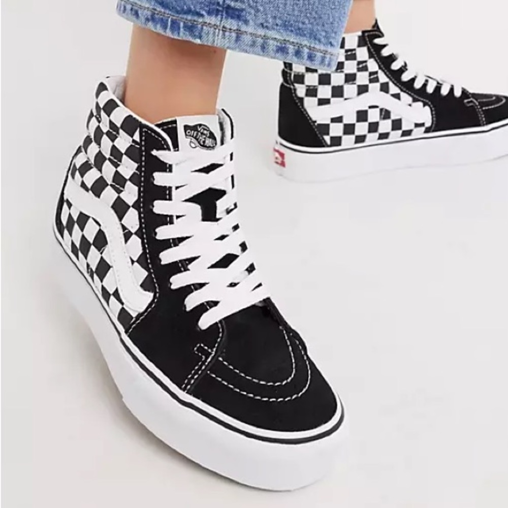 vans platform checker high tops